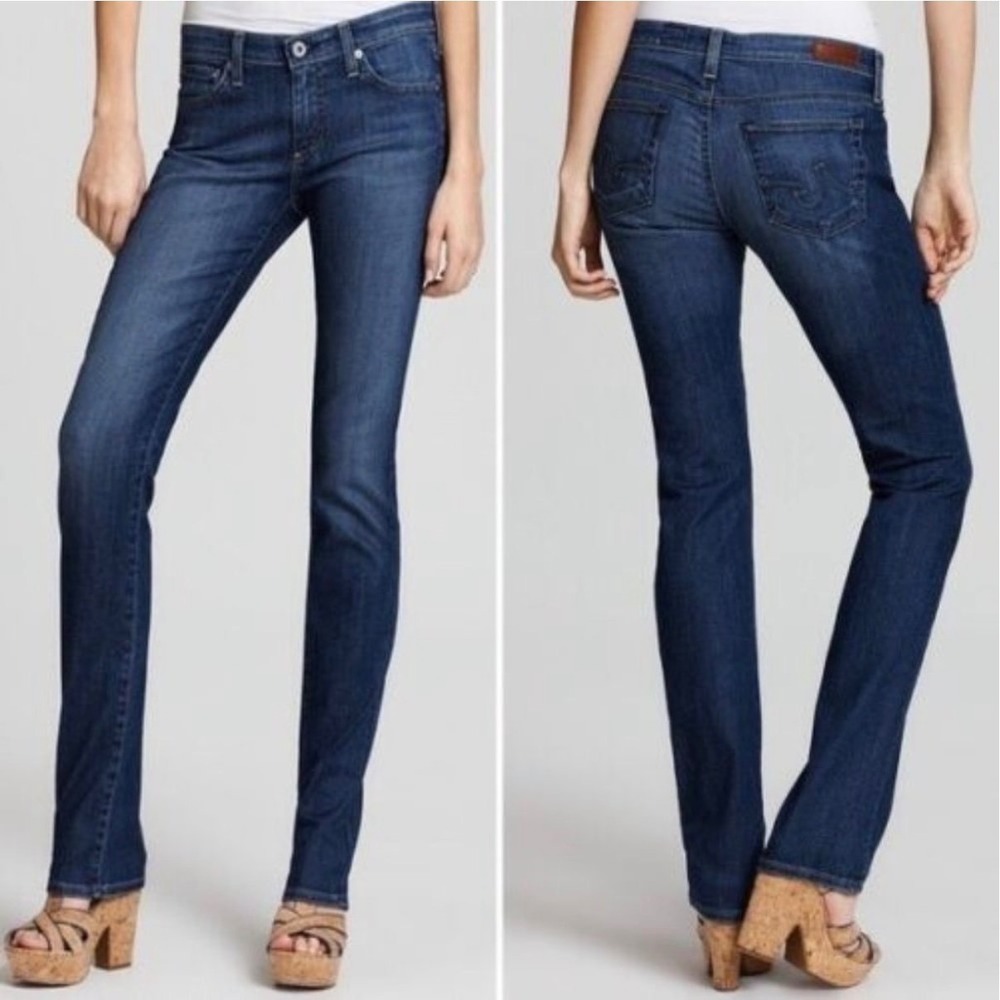 AG Adriano Goldschmied The Charlotte Straight Leg Women 27R Dark Wash Minimalist